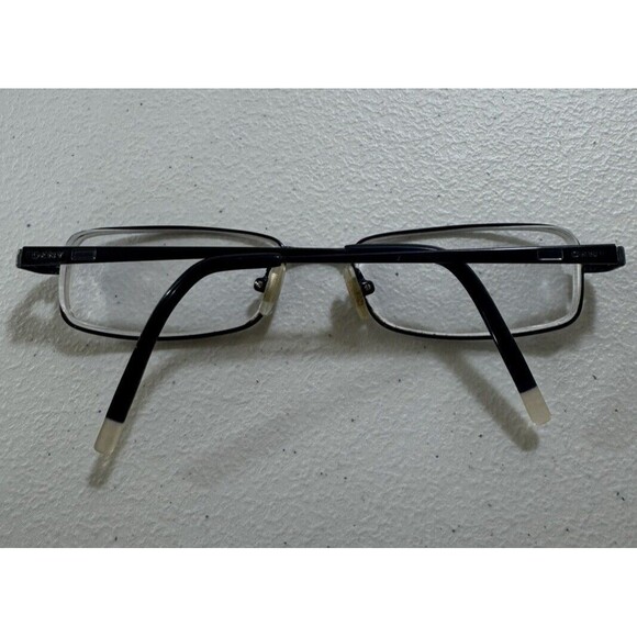 DKNY Black Metal Rectangular Eyeglasses Flexible Temples DY5533 1006 52 16 135 - Picture 3 of 5